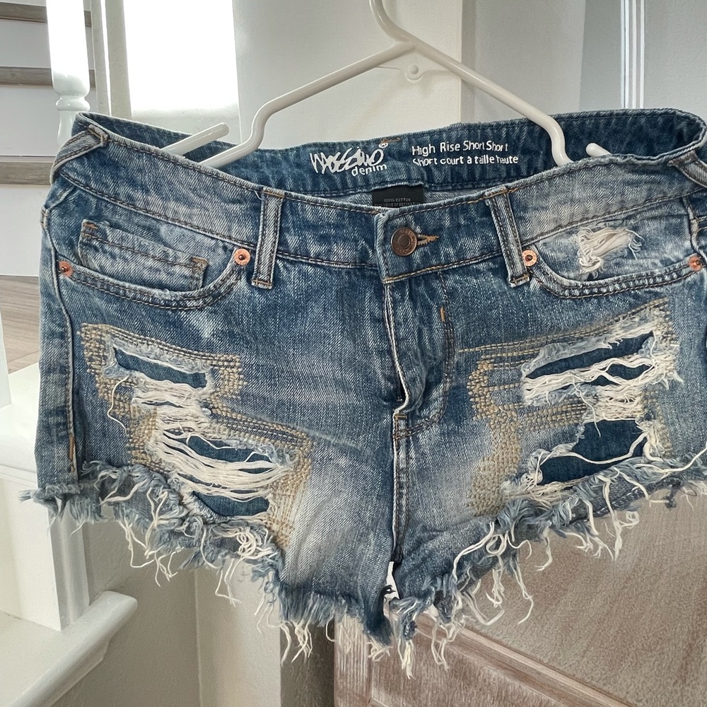 Frayed Denim Shorts